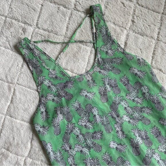Francesca’s | Green Chevelle Pineapple Swim Cover-Up | Size Small, Medium - Picture 2 of 8